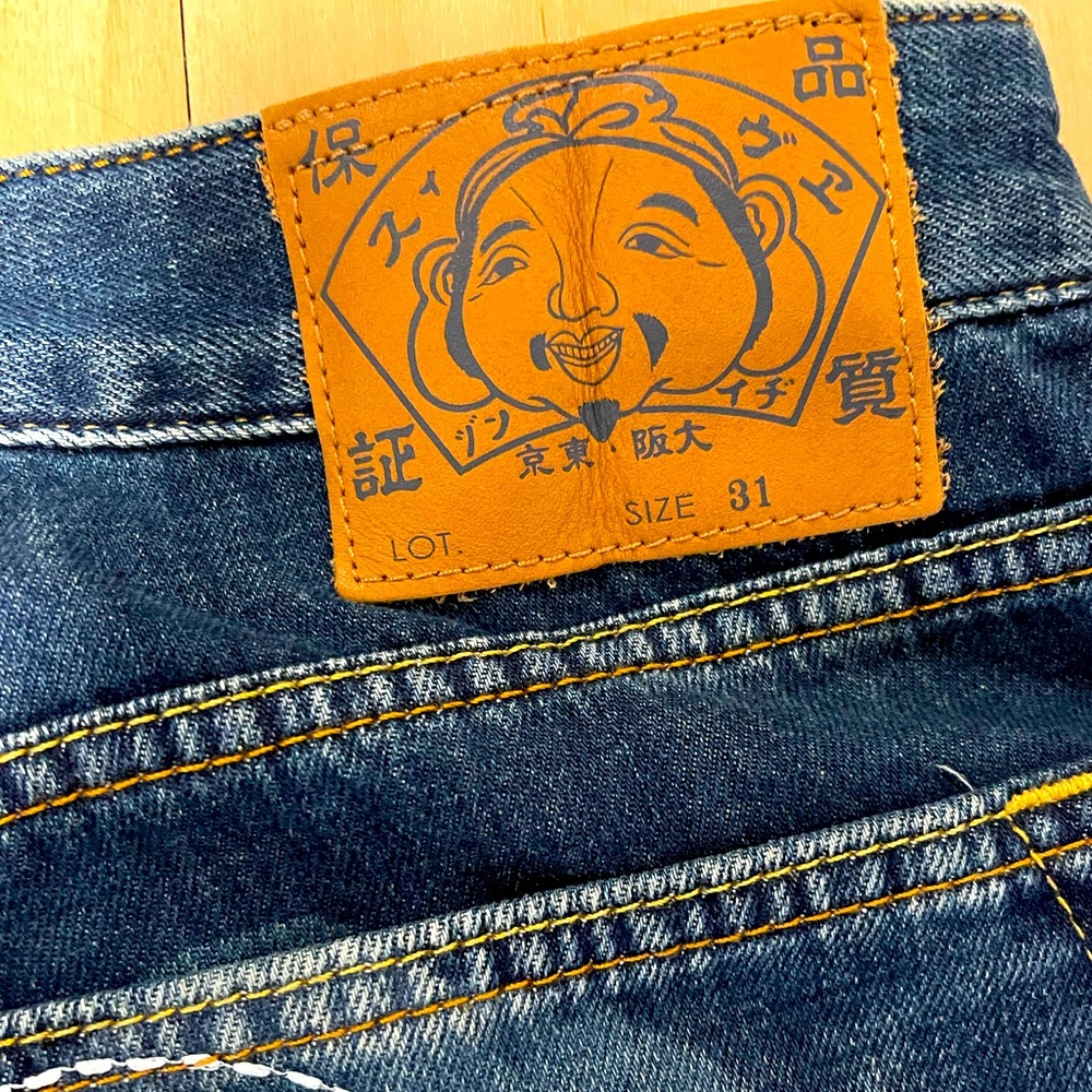 Evisu Denim Shorts size 31 NWOT - Picture 4 of 6